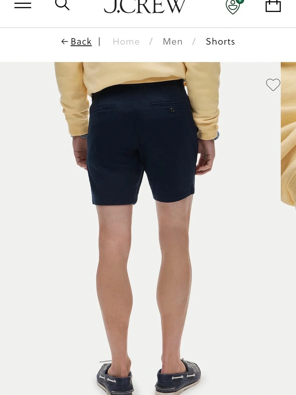 J. Crew Dark Navy Flat-Front Men’s Chino Shorts